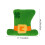 St. Patrick's Day-kudde hattformad kudde 41x33 cm 3