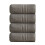 Bath Towel Set Cotton Soft Absorbent 4 Pack Grey 2