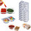 Contenitori per snack riutilizzabili, 2 scomparti con coperchio, 25 set 1