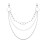 Women's dual-layer silver pants chain 1 piece 1
