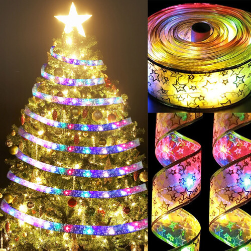 Guld Julebånd Lysstrimmel 16,4 Fod 50 LED Batteri