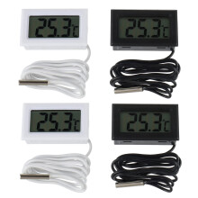Digital LCD Thermometer with Waterproof Probe 4 Pack