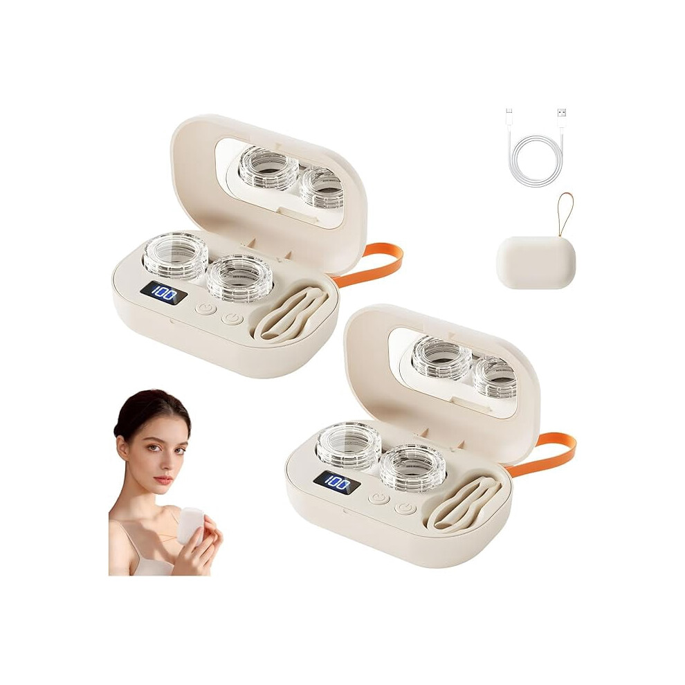 Ultrasonic Contact Lens Cleaner Rechargeable 2pcs