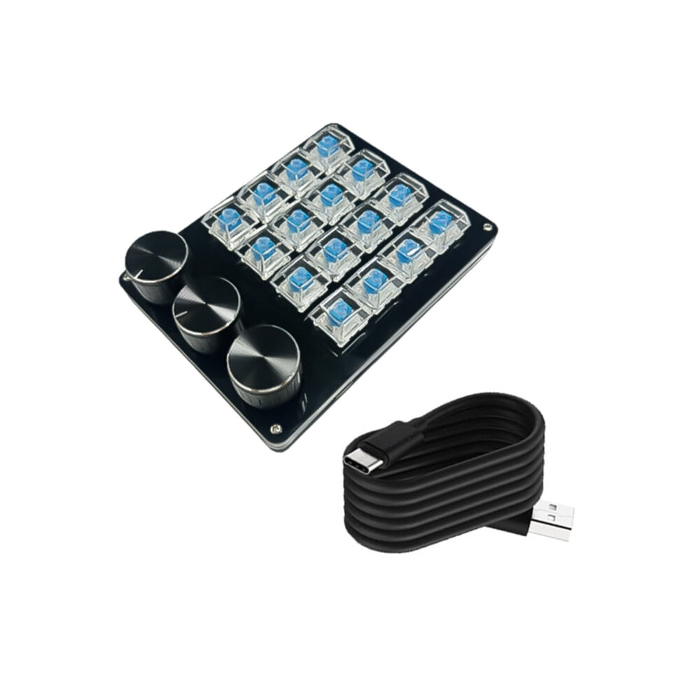Programmable 16-Key Macro Keypad With 3 Custom Knobs And 900223704221