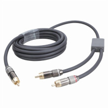 RCA audio cable splitter 1-to-2 gold-plated male-male