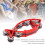 Fish-shaped hand tambourine red double-row 3
