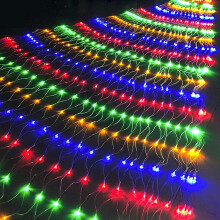 Voděodolné LED řetězové světelné síťoviny 5x5 stop 96 LED diod 8 režimů