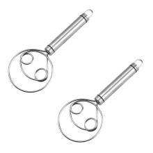 Roestvrijstalen handmixer voor eieren en deeg (2 stuks)
