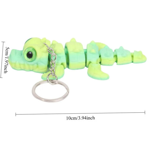 Chaveiro Crocodilo Fofo com Impressão 3D - 1 peça 2