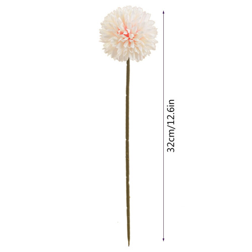 Beige kunstig morsblomst lang stilk 1 stk. 2