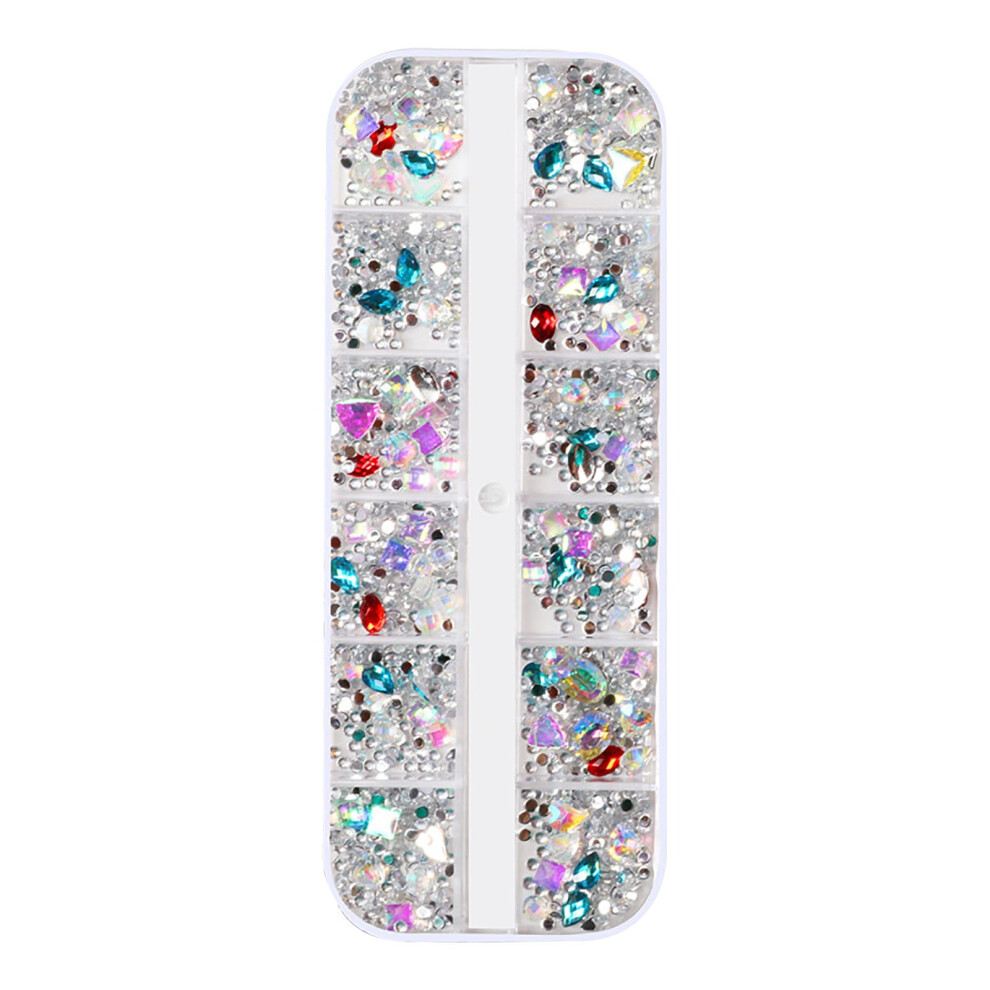 Christmas & Halloween Nail Stickers â Shiny Gem Charms, Various Sizes, Compatible with All Nail Types