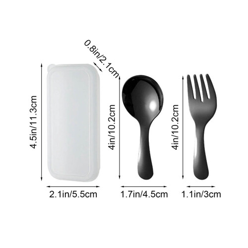 304 Stainless Steel Spoon Fork Set with Black Case 1