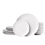 Kitchen Dinnerware Set White Porcelain 18-Piece for 6 1