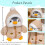 Kerstpluche pinguïn knuffel blauw 9,8 inch 4