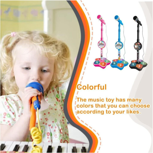 Karaoke Microphone Toy with Lights and Echo – Black 1