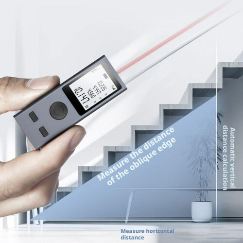 Mini lasermittauslaite taustavalaistulla näytöllä USB 2