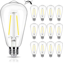 Ampoules Edison ST19, 400 lm, 4 W, 5000 K, culot E26, lot de 12
