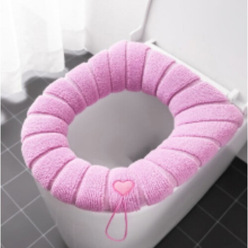Waschbarer, gestrickter Toilettensitzbezug (1 Stück)