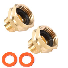 Adaptateur pour tuyau d'arrosage en laiton, femelle GHT 3/4" vers mâle NPT 1/2".