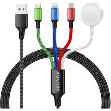Cablu de încărcare magnetic, împletit din nailon, 1,2 m