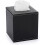 Boîte à mouchoirs en cuir noir, cube magnétique, PU 1
