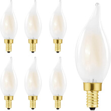 Ampoule E12 candélabre à flamme dépolie 2700K 20W (lot de 6)