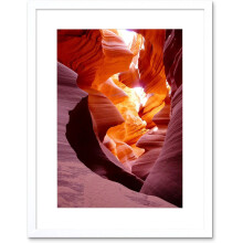 Antelope Canyon Felsenfoto-Druck, gerahmt, 12x38