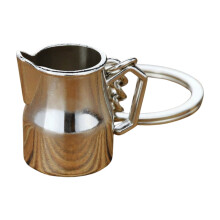 Schlüsselanhänger mit Metall-Siebträger für Kaffeeliebhaber (1 Stück)