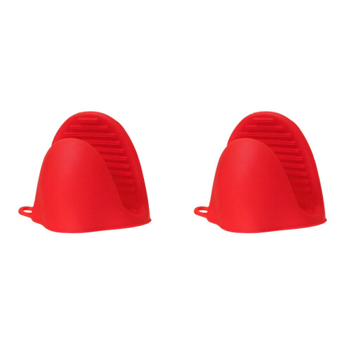Gants de cuisine en silicone rouge (2 pièces) 1