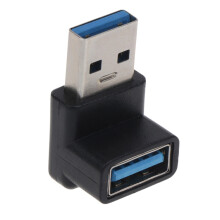 Adaptador USB 3.0 macho a hembra en ángulo recto