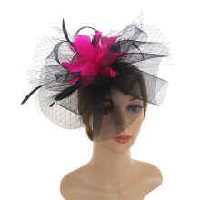 Woman Feather Hair Fascinator Headband for Wedding and