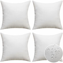 Housses de coussin d'extérieur en lin imperméable style bohème (4 pièces)