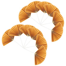 Pappersfläktstårtdekorationer gyllene 16 st 5,2x4,4x0,6 tum