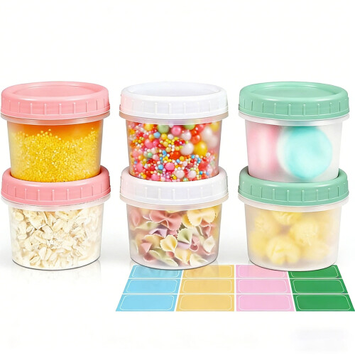 Lufttäta plastbehållare för mat med lock, 12-pack 1
