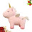 Pink plush unicorn throw pillow soft stuffed 1 pc 1