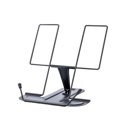 Foldable Metal Reading Stand Black 7.1in 3-Angle