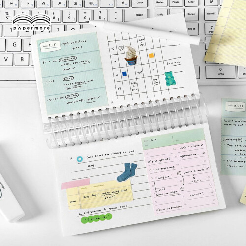 Set di quaderni per ufficio, 3 pezzi, multicolore