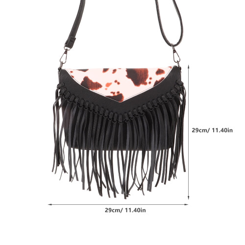 Vintage-Handtasche mit Quasten und Fransen-Umhängegurt 1