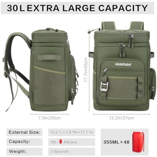 Mála Droma Fuaraithe Inslithe 30L Uiscedhíonach 48-Canna 1