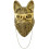 Γλυπτό τοίχου Gold Fox Vintage 3D Decor 9,4 ιντσών 1