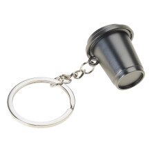 Schlüsselanhänger mit Metall-Siebträger für Kaffeeliebhaber (1 Stück)