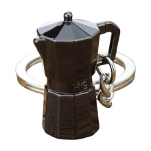 Schlüsselanhänger mit Metall-Siebträger für Kaffeeliebhaber (1 Stück)