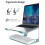 Suporte ergonômico de alumínio para laptop de 10 a 15,6 polegadas, cor prata. 5