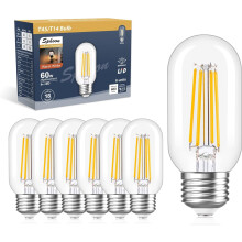 Ampoule tubulaire E26 6W T14 Blanc chaud 2700K Transparent 600lm (lot de 6)