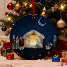 Set de 12 piezas de acrílico para decoración navideña del Nacimiento de Belén