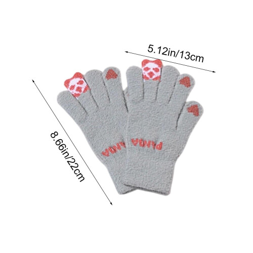 Panda Fleece-forede Touchscreen Handsker Vindtætte Termo 2