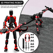 T13-toimintahahmo, keräilyrobottimalli ja 5 asetta