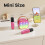 Mini karaoke machine with 2 wireless mics purple 7