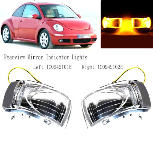 Side Mirror Turn Signal Lights Rearview Mirror Indicator for  Beetle 2006-2009 Left 1C0949101E 2