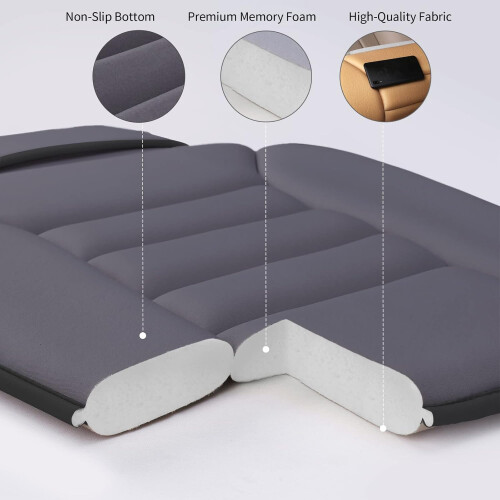 Cuscino per sedile auto in memory foam antiscivolo, nero 2